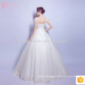 Красивые кружева чистый-вырезать бальное платье аппликация из бисера с коротким рукавом свадебное платье